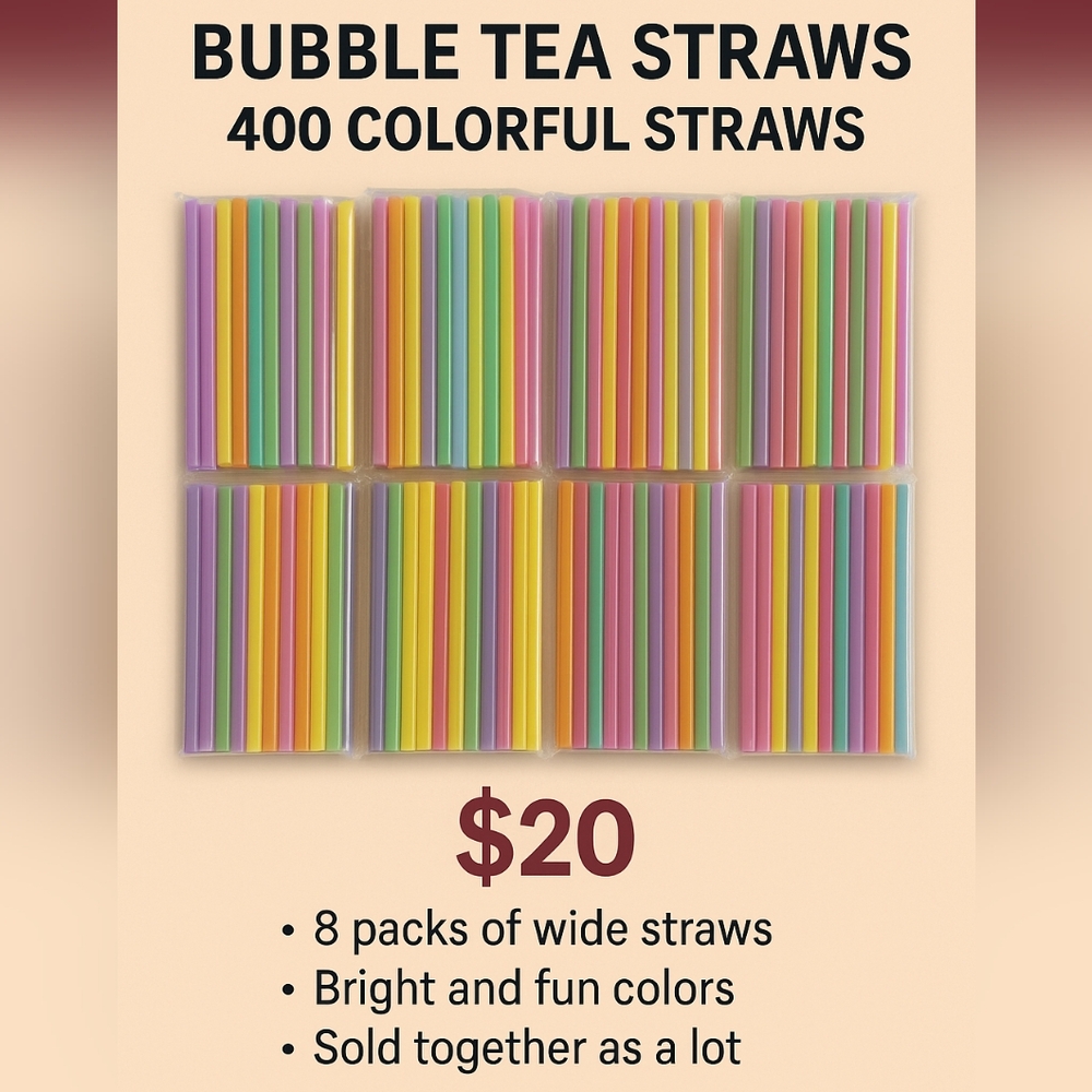 🧋|| Bulk Bubble Tea Straws|| 400 Colorful Straws! ||🧋